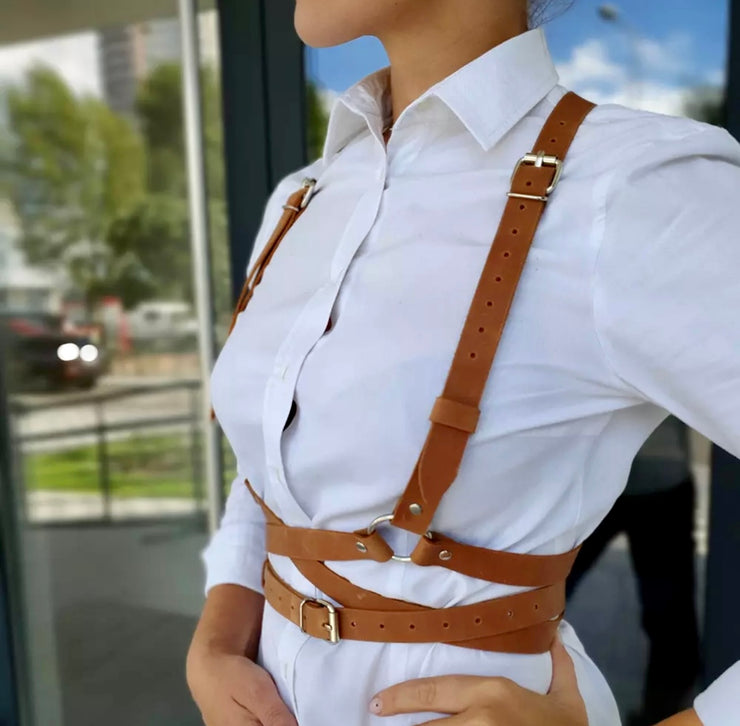 Brownie Leather Harness